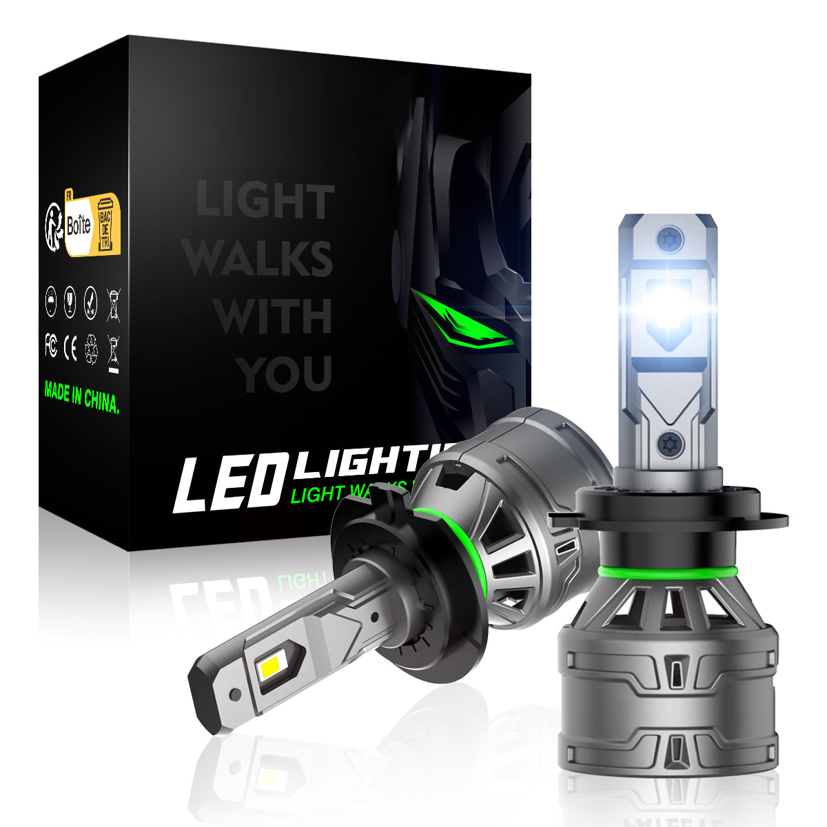 2 pezzi 60W 13000 Lumen Lampada Fari Auto, H7 H11 9006 9005 9012 H4 H13 9007 Lampada LED