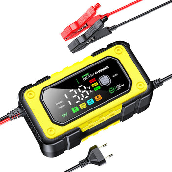Batterie Ladegerät 6A Auto, 12V/24V Smart Vollautomatische Batterie Ladegerät Auto