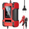 Cargador de batería para automóvil, 12V 12A / 24V 6A cargador de batería de plomo-ácido AGM LiFePO4, cargador de vehículo, cargador inteligente de batería de 7 etapas con pantalla LED para autos, camiones, motocicletas y cortadoras de césped.