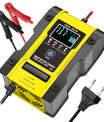 12V 6A 24V 3A Auto-Motorrad-Batterieladegerät, Intelligentes Multifunktions-Reparatur-Batterieladegerät mit Temperaturerkennung für Blei-Säure-AGM-Gel-Tiefzyklus-Lithium-LiFePO4-Batterien