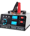 Smart batterioplader 12V 30A / 24V 15A, automatisk batterioplader med vedligeholdelse og smart pulserende reparation til bil, lastbil, båd og motorcykel