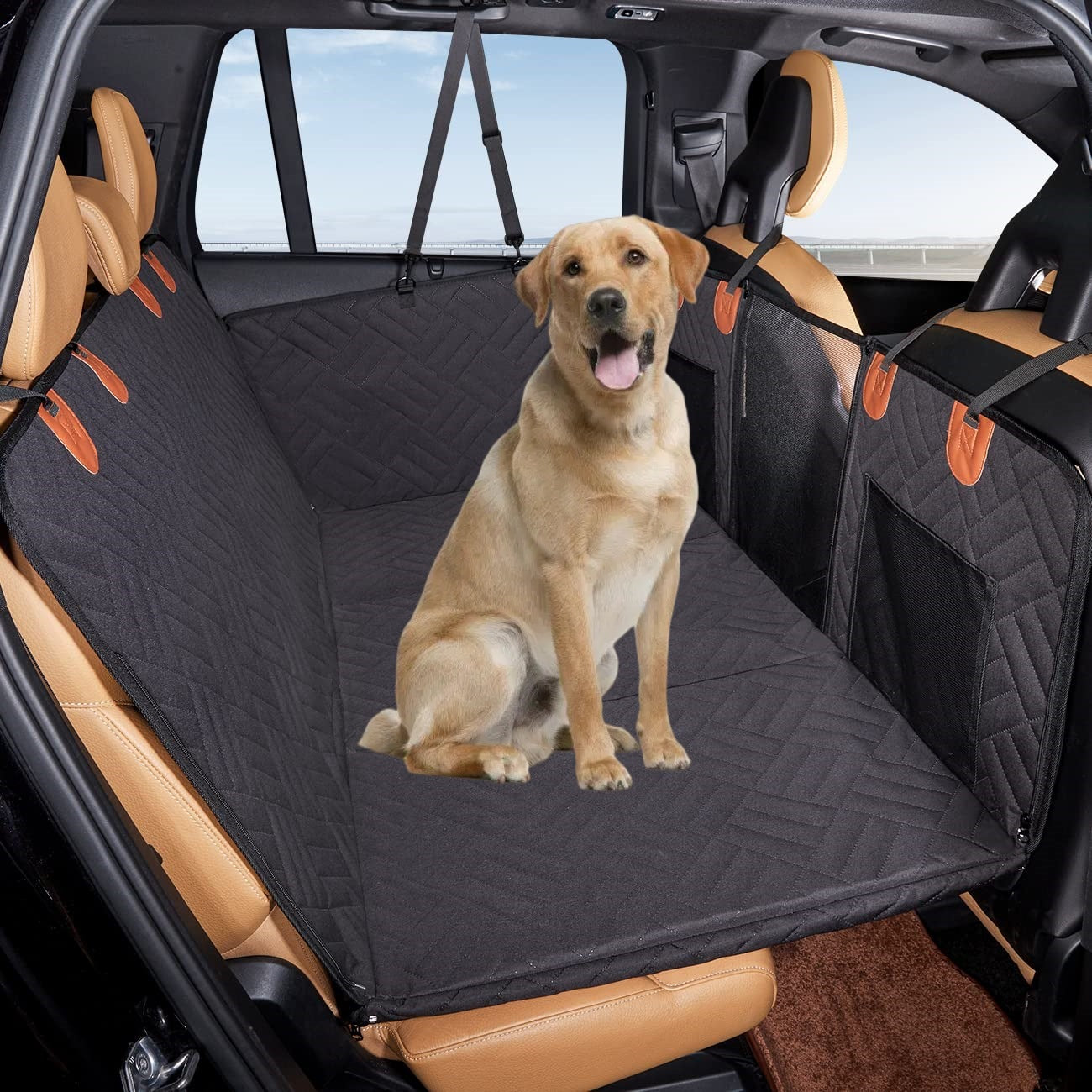 Kingsleeve Coperta auto per cani sedile posteriore impermeabile e Kingsleeve Coperta auto per cani sedile posteriore impermeabile e