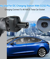 NOEIFEVO CCS2 und Typ2 zu Tesla NACS Ev Ladegerät Adapter, AC 32A DC 400A 200KW Elektrofahrzeug-Ladegerät, Typ2 Ladegerät Konverter für Model Y/S/3/x