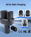 NOEIFEVO CCS2 und Typ2 zu Tesla NACS Ev Ladegerät Adapter, AC 32A DC 400A 200KW Elektrofahrzeug-Ladegerät, Typ2 Ladegerät Konverter für Model Y/S/3/x