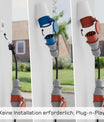 CEE 16A enchufe trifásico a CEE azul 16A enchufe monofásico adaptador, adaptador de carga EV para cargador EV de 11KW