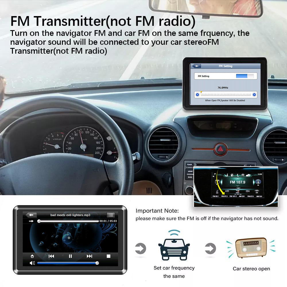 NOEIFEVO Q5 GPS Navigation, 5 Zoll Touchscreen mit Europa-Karten, 8GB ...