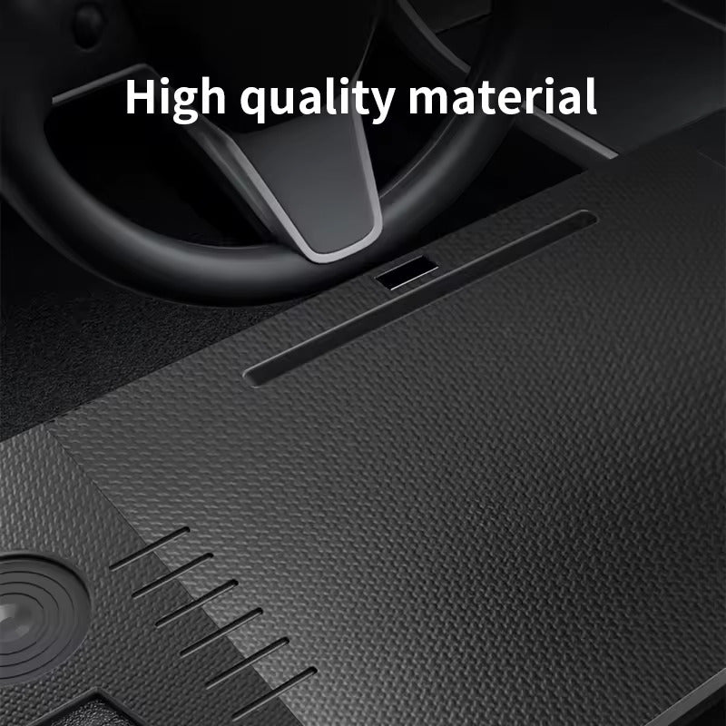Kannettava pöytä Tesla Model 3 / Y / S - ohjauspyöräpöytä kannettavalle tietokoneelle, taitettava etupöytä työskentelyyn ja syömiseen (77,5 × 30 cm)