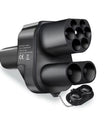 תאם מטען EV NOEIFEVO CCS2 ו-Type 2 ל-Tesla NACS, AC 32A DC 400A, תואם ל-Tesla Model 3/X/Y, מיוצר בארה