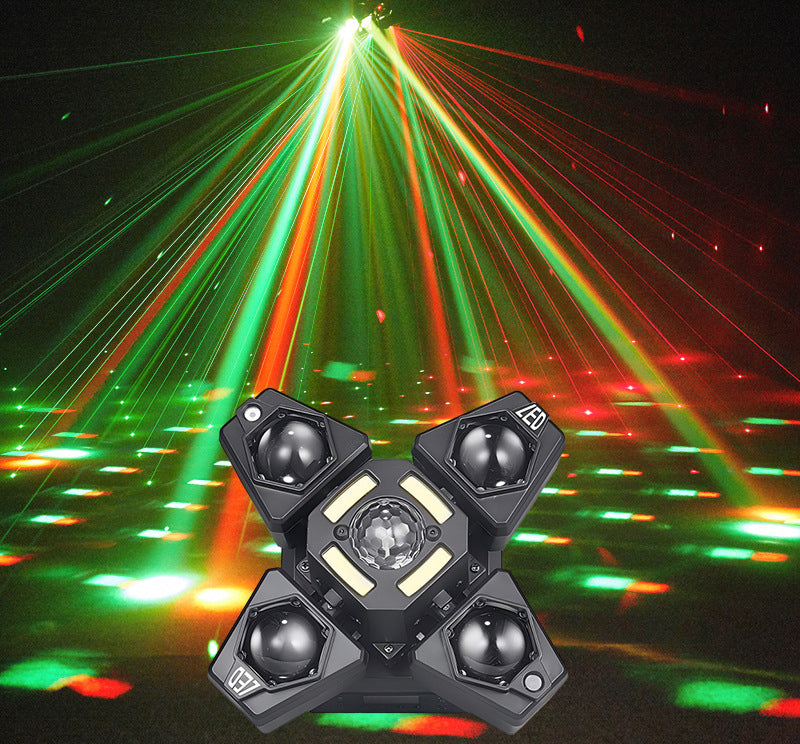 60W 4 Arm Partyleuchte, RGBW-LED-Bühnenleuchte mit Fernbedienung/DMX-Steuerung, Discolichter für Hochzeiten, Partys, KTVs, Clubs und Bars