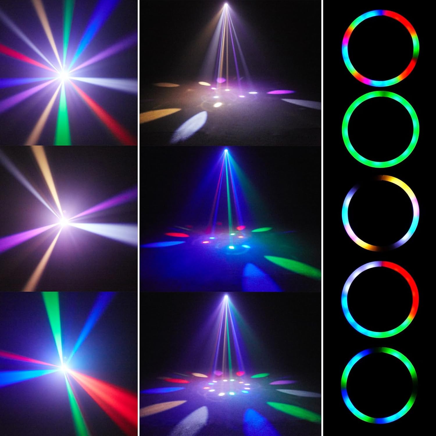 Mini 30W Partylicht Moving Head RGB DMX512 Musiksteuerung Stroboskop Bühnenstrahler für DJ Disco Party Weihnachten