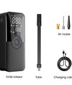 Pompa ad aria elettrica, pompa ad aria a batteria da 150 PSI, pressione dei pneumatici preimpostata per auto/moto/bicicletta/pallone, gonfiaggio con un solo pulsante e arresto automatico, pompa per bicicletta con luce LED e power bank