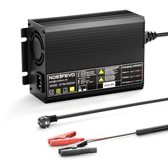 Noeifevo 29,2 V 20 A LiFePO4 Caricabatterie per batteria al litio 24 V 25,6 V, attivazione BMS 0 V, spegnimento automatico con protezione completa