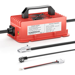 NOEIFEVO 14,6V 30A vandtæt lithium LiFePO4 batterioplader til 12V(12,8V) 4S LiFePO4 batteri, 0V BMS aktivering, automatisk nedlukning med fuld beskyttelse