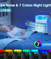 Mobil luftkonditionering, 700 ml mini luftkonditionering, bärbar mobil luftkonditionering 4 i 1 med USB, med timer på 2/4/6 timmar, 3 hastigheter och 2 dimlägen, 7 färger, mini luftkylare för hemmet, kontoret