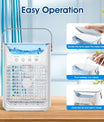 Mobil luftkonditionering, 700 ml mini luftkonditionering, bärbar mobil luftkonditionering 4 i 1 med USB, med timer på 2/4/6 timmar, 3 hastigheter och 2 dimlägen, 7 färger, mini luftkylare för hemmet, kontoret