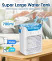 Mobil luftkonditionering, 700 ml mini luftkonditionering, bärbar mobil luftkonditionering 4 i 1 med USB, med timer på 2/4/6 timmar, 3 hastigheter och 2 dimlägen, 7 färger, mini luftkylare för hemmet, kontoret