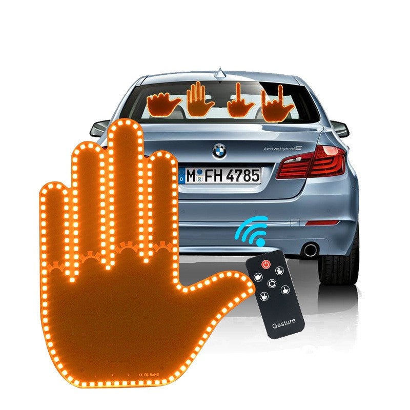 Gestenlicht für die Autofernbedienung, Plug-in-Gestenlicht, lustiges Ausdruckslicht für die Heckscheibe, Daumengestenlicht
